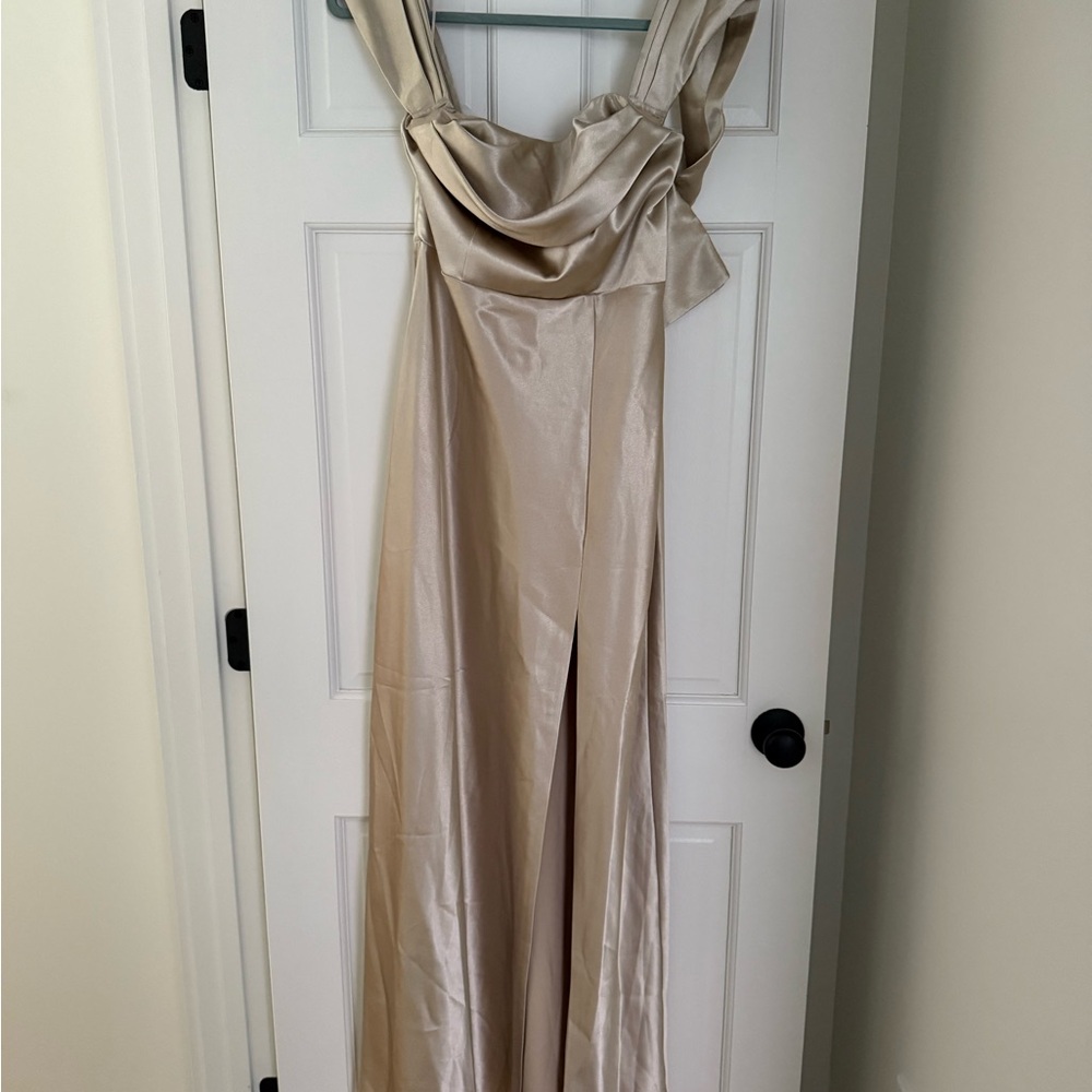 Birdy Grey Champagne Satin Wedding Dress